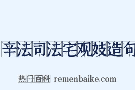 辛法司法宅观妓造句是什么意思的图片